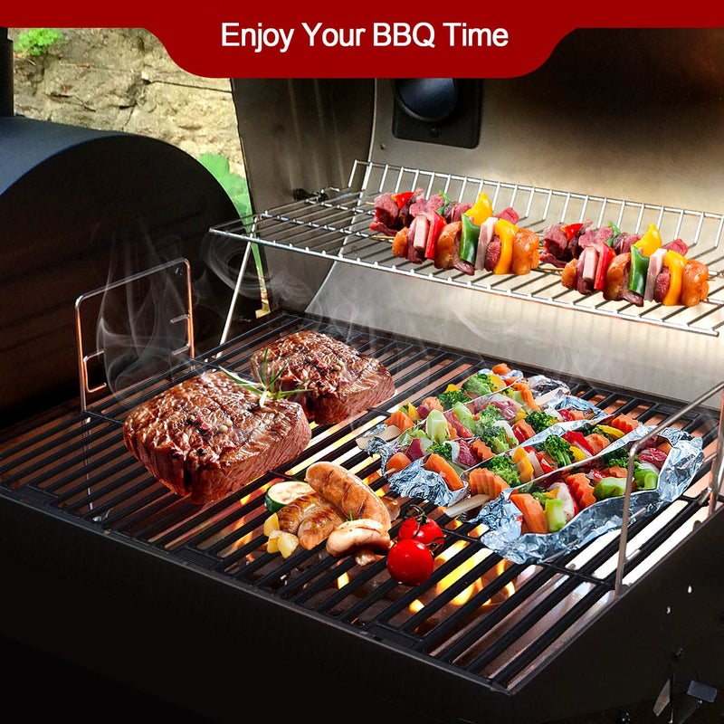 GGC بدائل شوايات GGC لشاحنات Chargriller 3001، 5050، 3008، 3030، 3725، 4000، 5252، King Griller 3008، 5252 وغيرها، 3 قطع من شوايات الطهي المصنوعة من الحديد الزهر (19 3/4" × 6 3/4" لكل منها) - Image 5